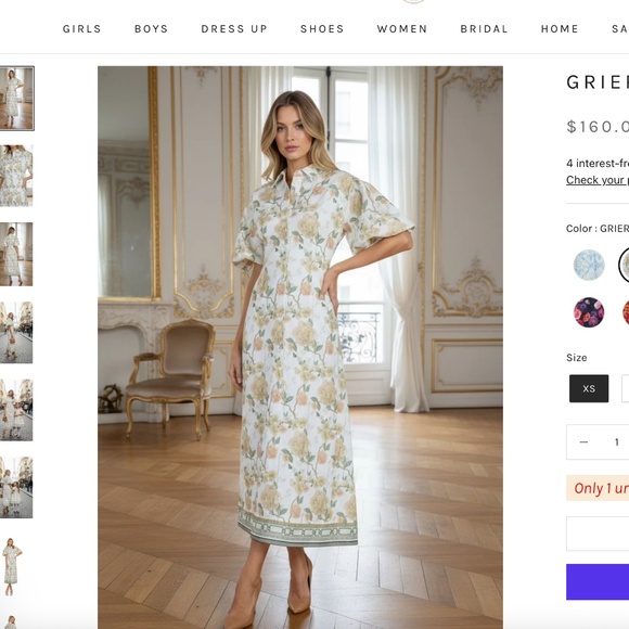 TRISH SCULLY GRIER MAXI DRESS - SMALL - Picture 2 of 8